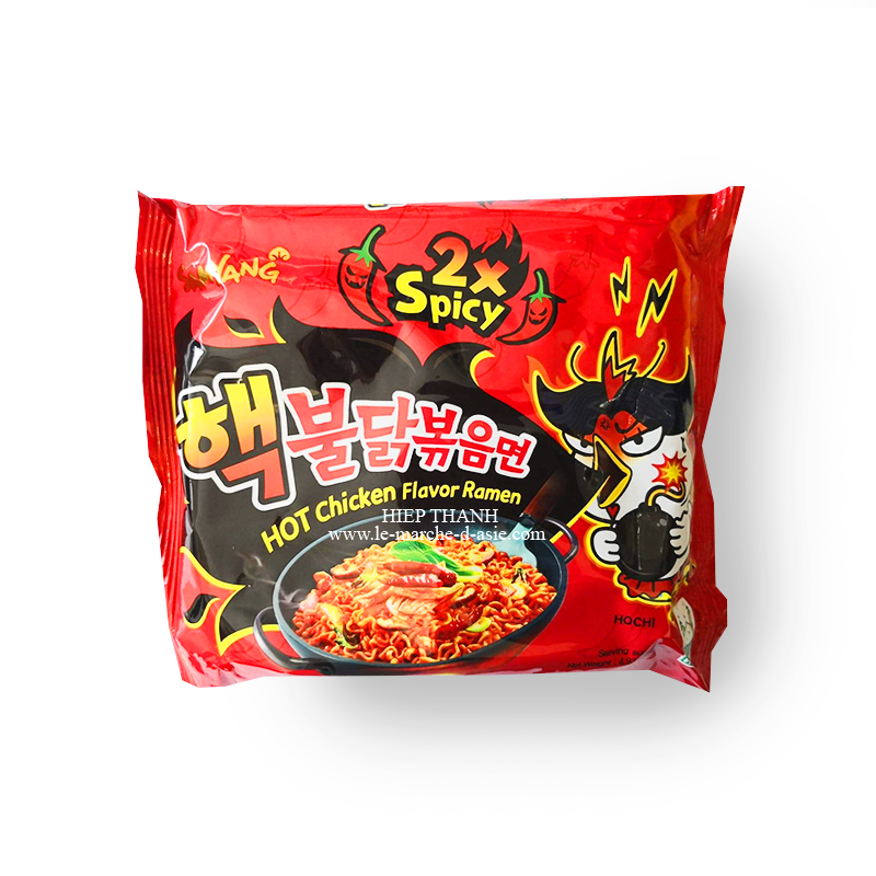 Samyang Nouilles Épicées Hot Chicken Buldak, Nouille piquante au Poulet  Ultra Épicées 140g (Pack de 5 sachets)