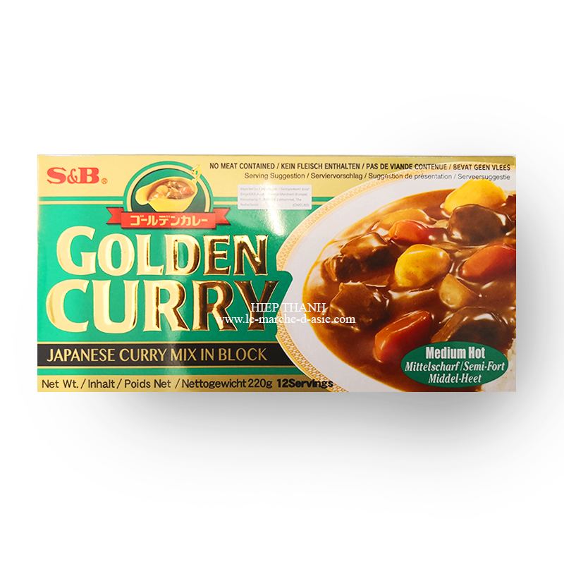 Golden Curry Semi-fort 220 g - Curry Japonais - S&B