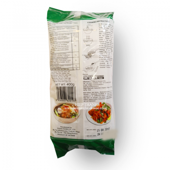 Vermicelles de riz, Bánh phở, M (3mm), 400g,  Bamboo tree Hiệu Ba Cây Tre, sachet de face