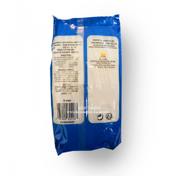 Vermicelles de riz, M (3mm), 375g, Cock Brand, sachet de dos Vermicelles de riz, M (3mm), 375g, Cock Brand, sachet de dos