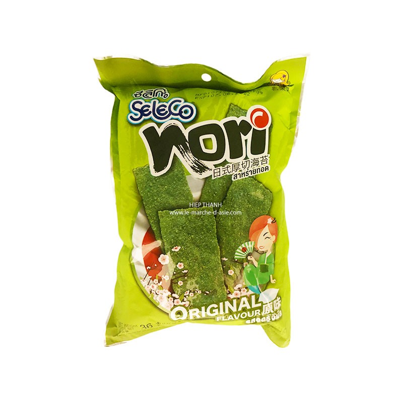 Chips d'algues Nori saveur original 36g - Seleco