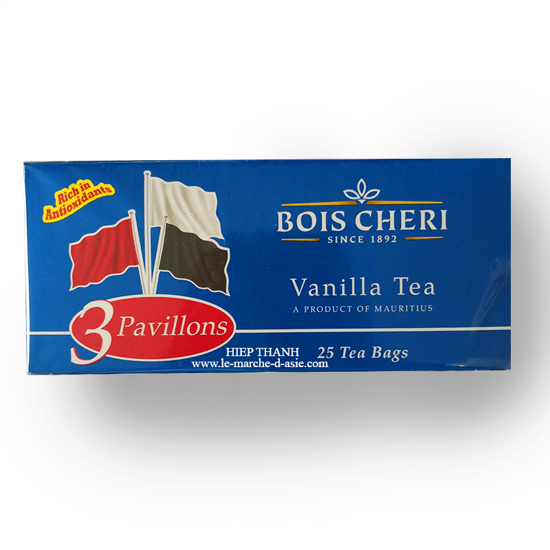 Thé à la vanille - 3 pavillons - Bois Cheri (25 sachets) Thé à la vanille - 3 pavillons - Bois Cheri (25 sachets)