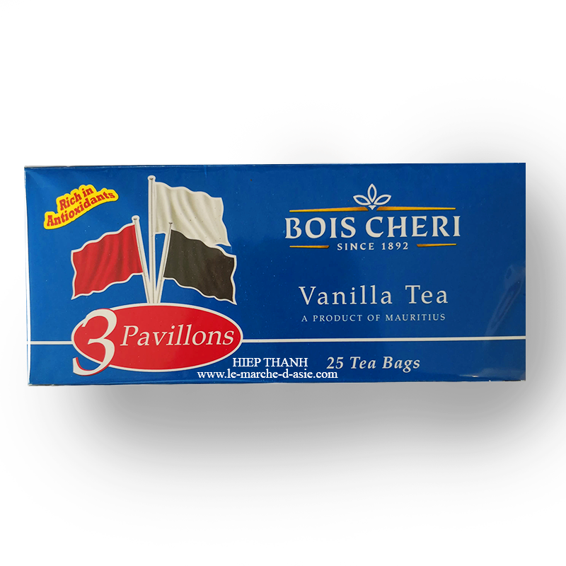 Thé à la vanille - 3 pavillons - Bois Cheri (25 sachets)