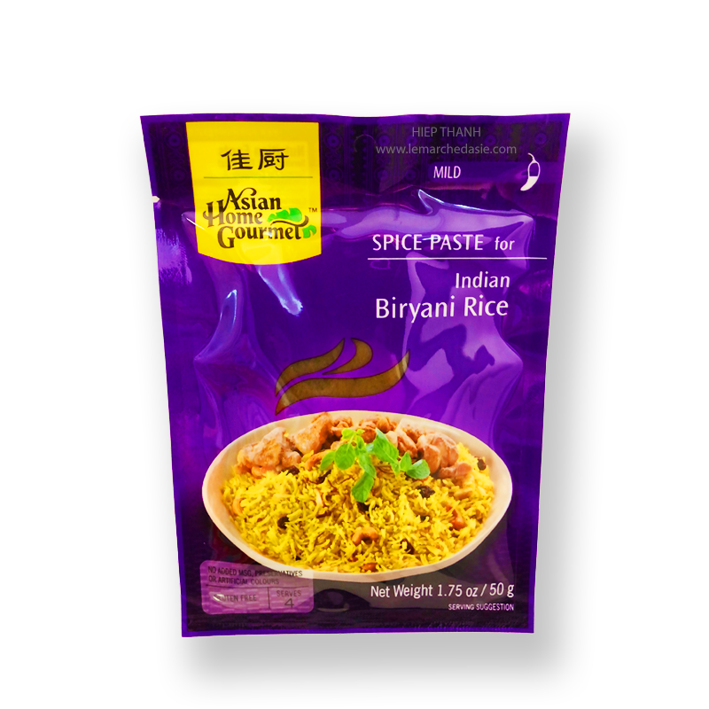 Pâte épicée pour Riz Biryani Indien - Asian Home Gourmet