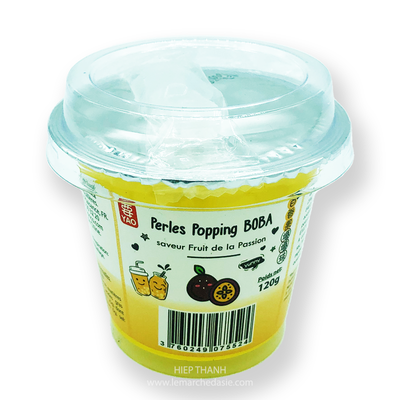 Perles de boba pour Bubble Tea saveur passion - Yao Perles de boba pour Bubble Tea saveur passion - Yao