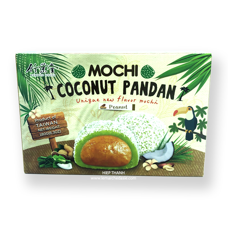 Mochi pandan noix de coco cacahuètes - Bamboo House