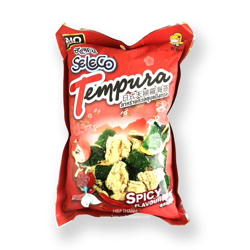 Lot de 6 sachets de chips d'algues avec tempura goût épicé - 6 x 40g