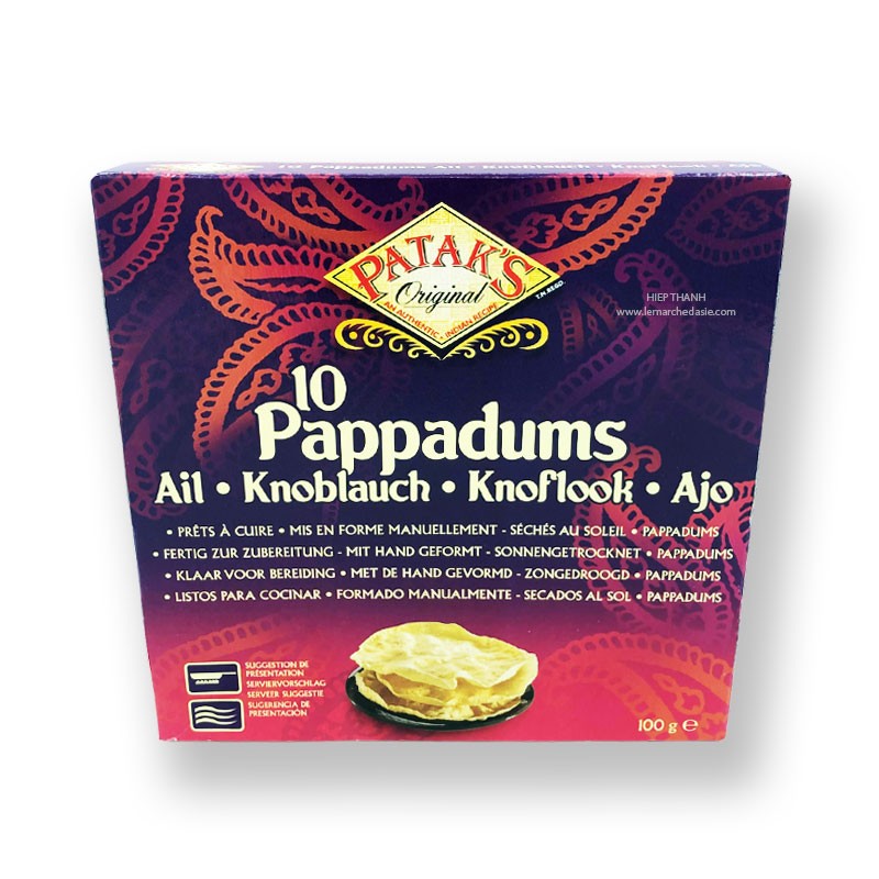 Pappadums à l'ail Patak's