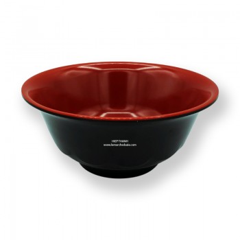 grand bol évasé rouge et noir pour riz 18cm