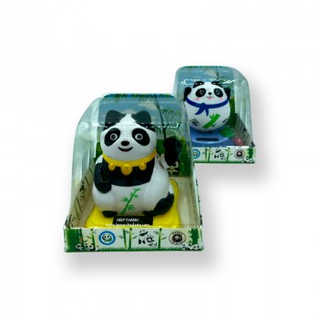 Figurine panda motif jaune