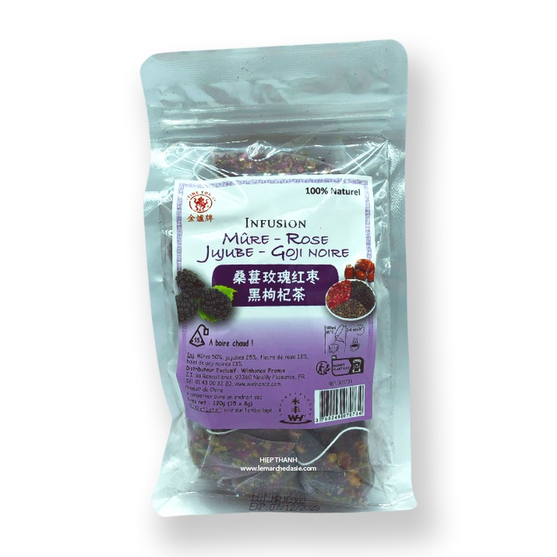 Infusion Mûre Rose Jujube et Goji noire 15x10g - Fine Tonic