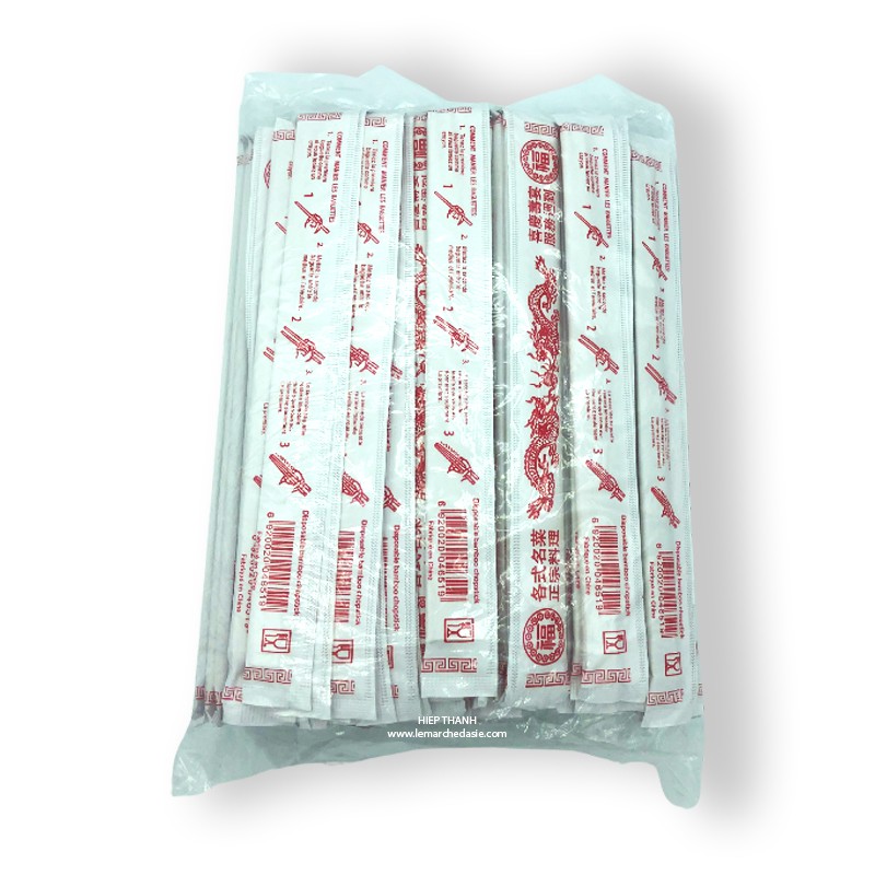 Baguettes chinoises en bambou jetables (100 paires) Baguettes chinoises en bambou jetables (100 paires)