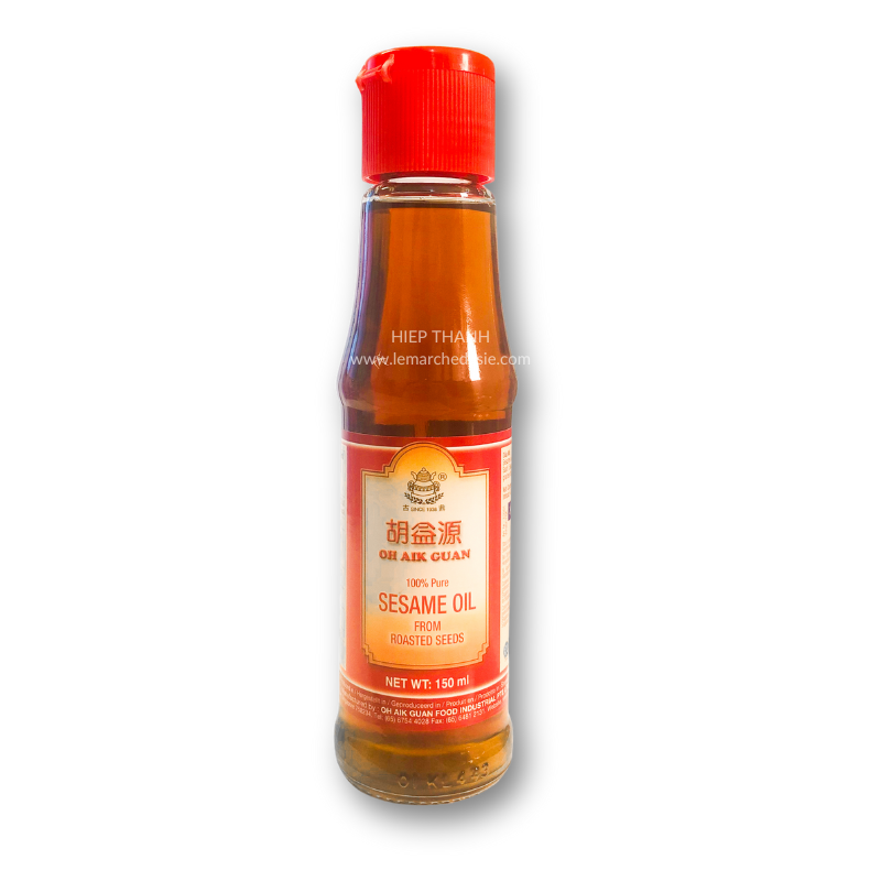 Huile de sésame grillé - 150ml - Oh Aik Guan Huile de sésame grillé - 150ml - Oh Aik Guan